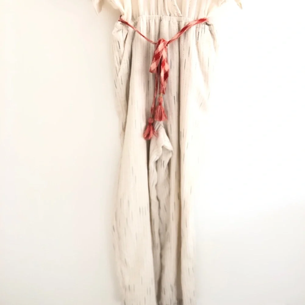 (70% OFF) NWT Feather Bone Anthropologie Textured Sash Tie Jumpsuit S MSRP: $250 - Picture 8 of 10